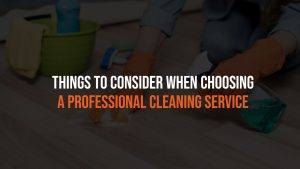 Things to Consider When Choosing a Professional Cleaning Service
