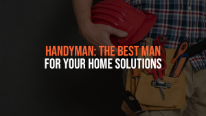 Man with carpentry tools.