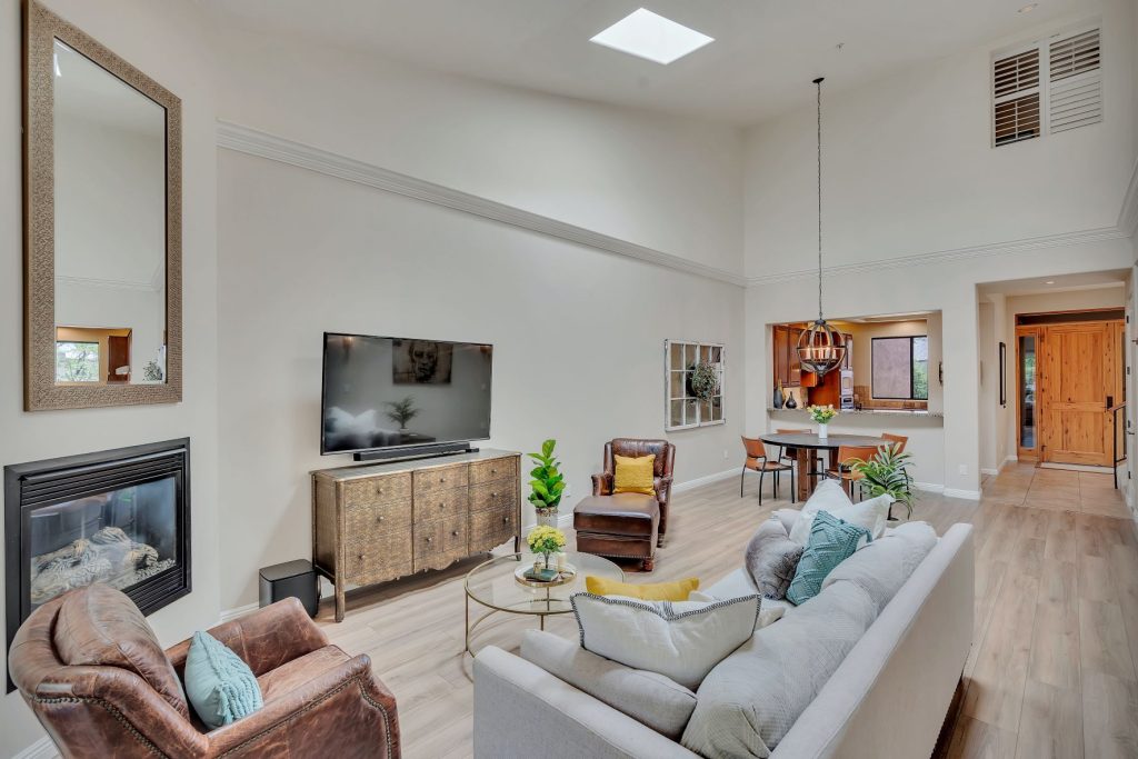 living room with flat screen