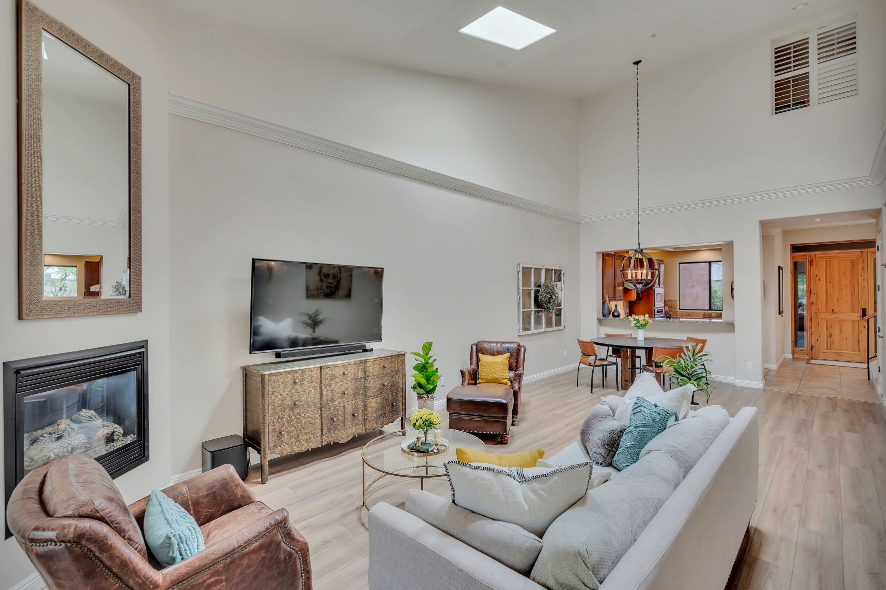 living room with flat screen