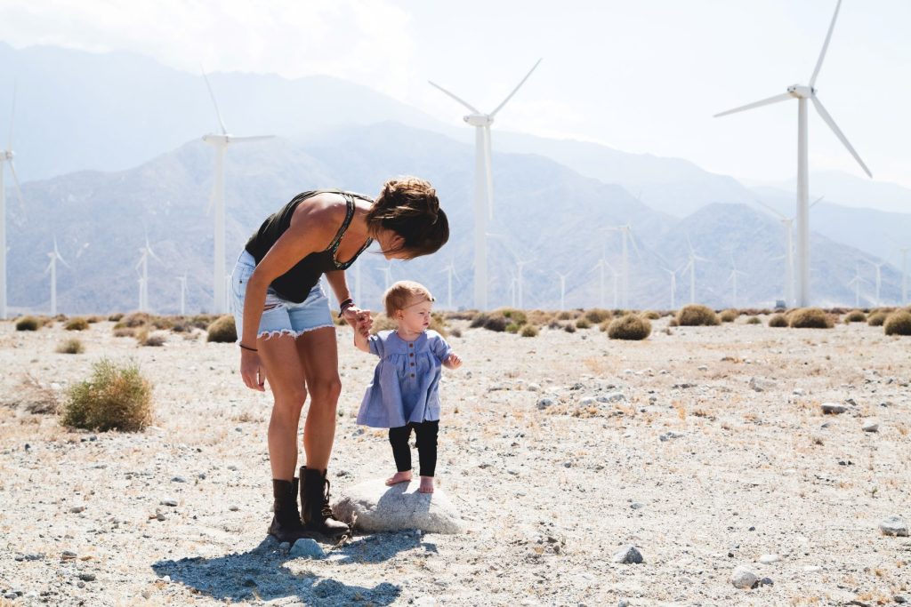 Child With Mummy out for A walk