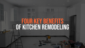 Kitchen with tools scattered and foldable ladder