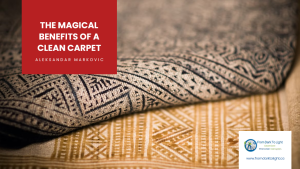 banner with text: The Magical Benefits of a Clean Carpet