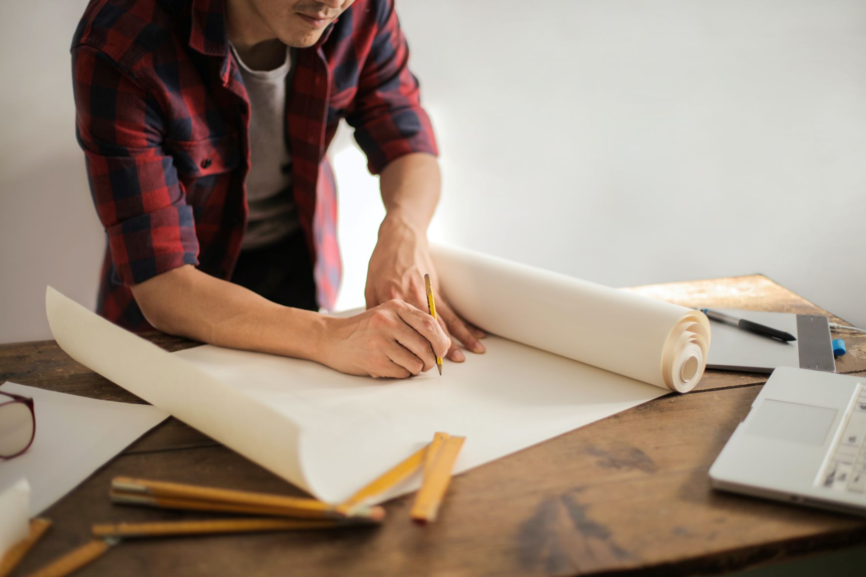 passions into careers man drawing on white paper