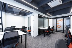 a photo of an office