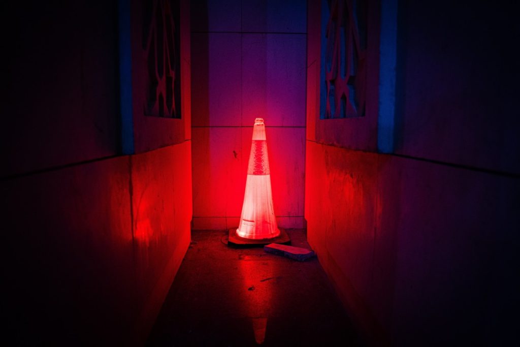 A red cone that also pertains to digital marketing red flags.