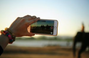 person taking a video
